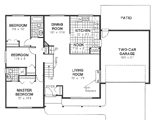 Traditional Floor Plan - Main Floor Plan #18-9069