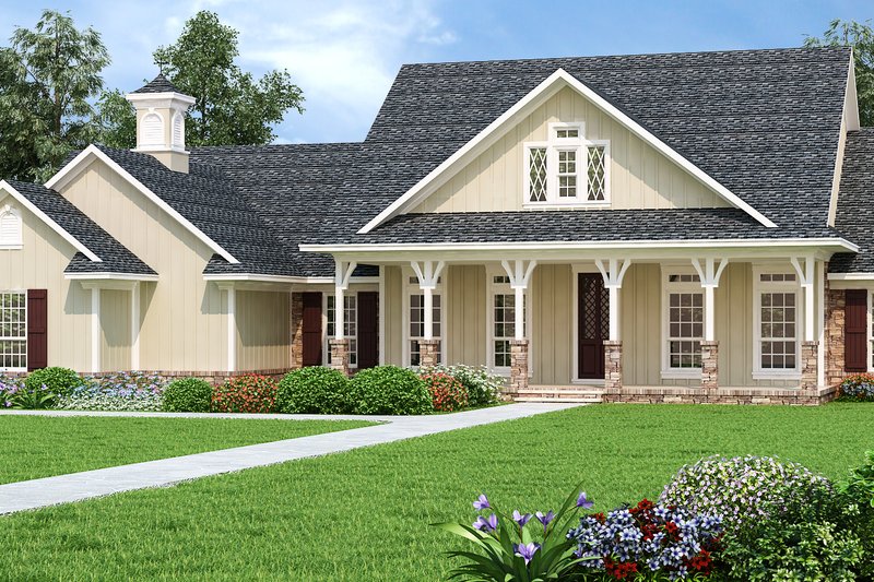 Home Plan - Craftsman Exterior - Front Elevation Plan #45-587