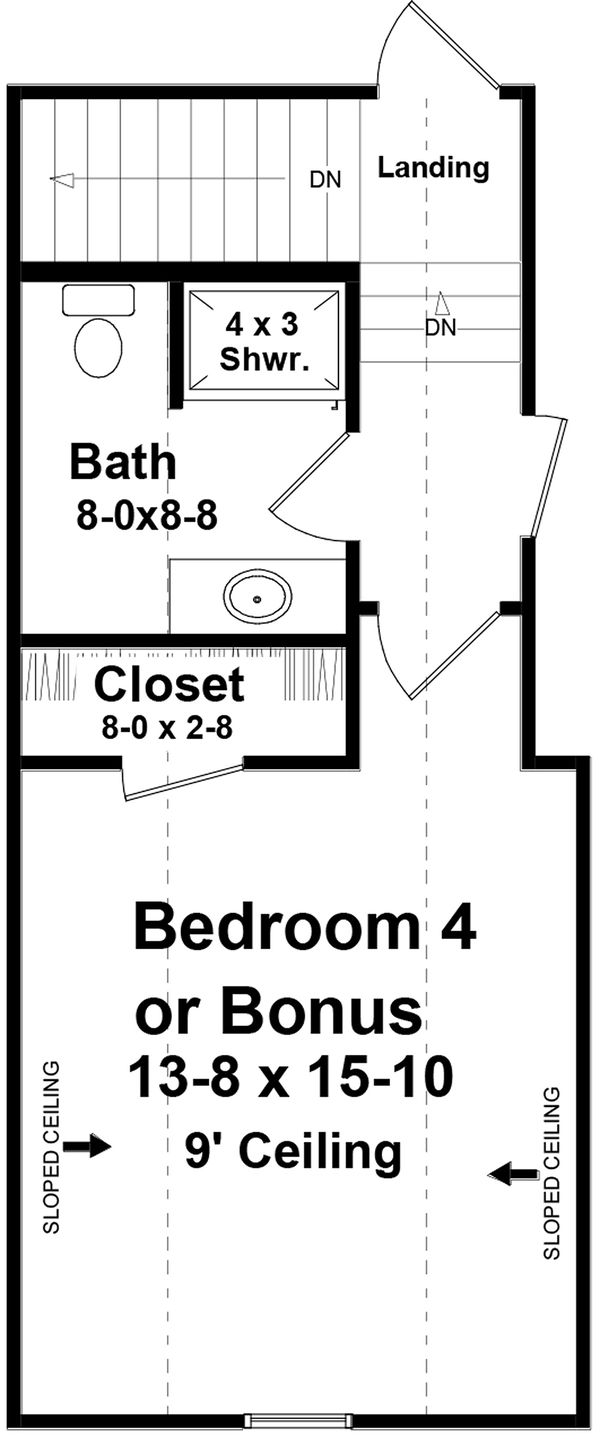 House Blueprint - Country Floor Plan - Upper Floor Plan #21-460