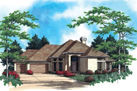 Exterior - Other Elevation for Mediterranean House Plan #48-295 - 3 bed, 2.5 bath