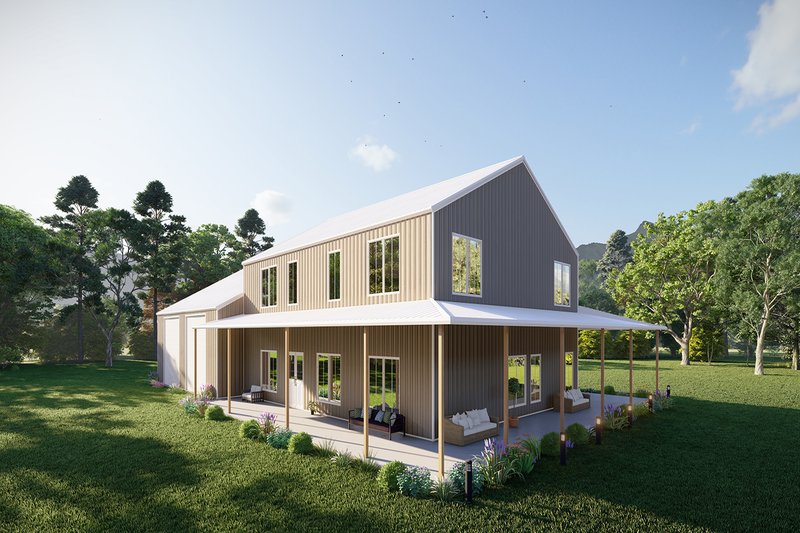Home Plan - Exterior - Other Elevation for Barndominium House Plan #1107-26 - 5 bed, 4 bath
