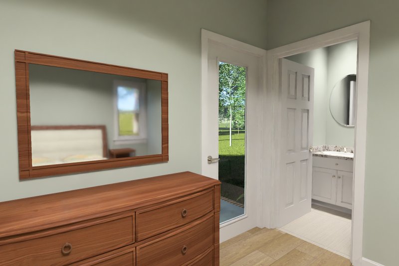 Architectural House Design - Interior - Master Bedroom 2 for Cottage House Plan #513-2456 - 2 bed, 2 bath