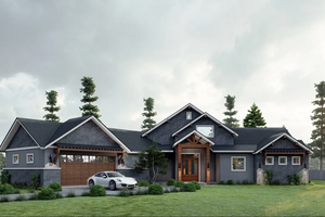 Craftsman Exterior - Front Elevation Plan #1110-12