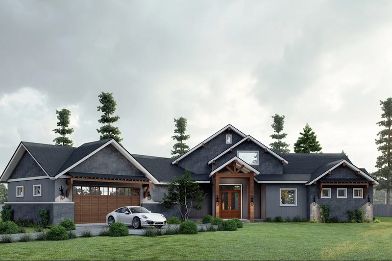 Dream House Plan - Craftsman Exterior - Front Elevation Plan #1110-12