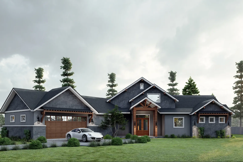 Architectural House Design - Craftsman Exterior - Front Elevation Plan #1110-12