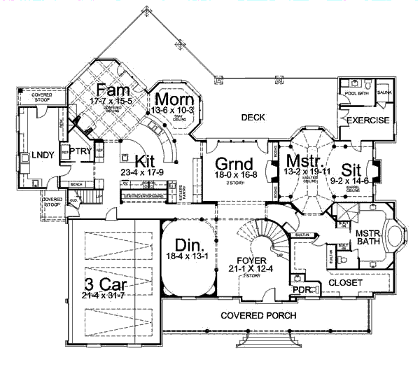 Home Plan - European Floor Plan - Main Floor Plan #119-342