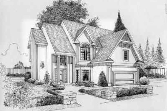 Exterior - Front Elevation for Traditional House Plan #6-129 - 4 bed, 2.5 bath