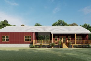 Barndominium Exterior - Front Elevation Plan #1092-24