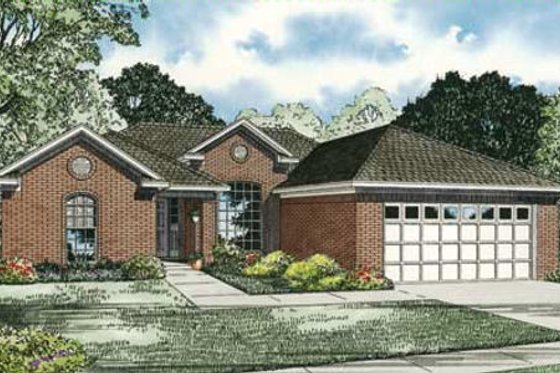 Exterior - Front Elevation for Traditional House Plan #17-2283 - 3 bed, 2 bath