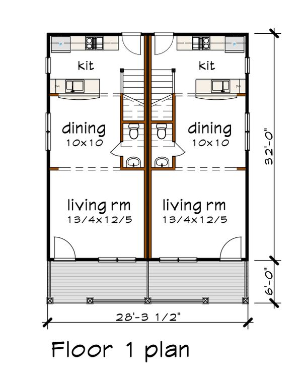 Southern Floor Plan - Main Floor Plan #79-276