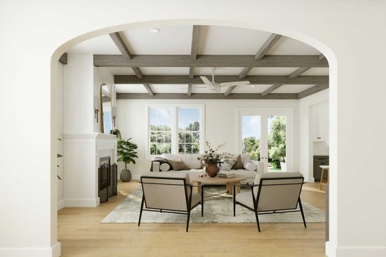 Interior - Family Room 1 for Traditional House Plan #461-95 - 4 bed, 4 bath