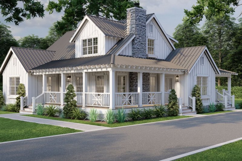 House Design - Exterior - Front Elevation 4 for Country House Plan #923-406 - 3 bed, 2.5 bath