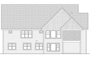 Exterior - Rear Elevation for Craftsman House Plan #51-563 - 4 bed, 4 bath