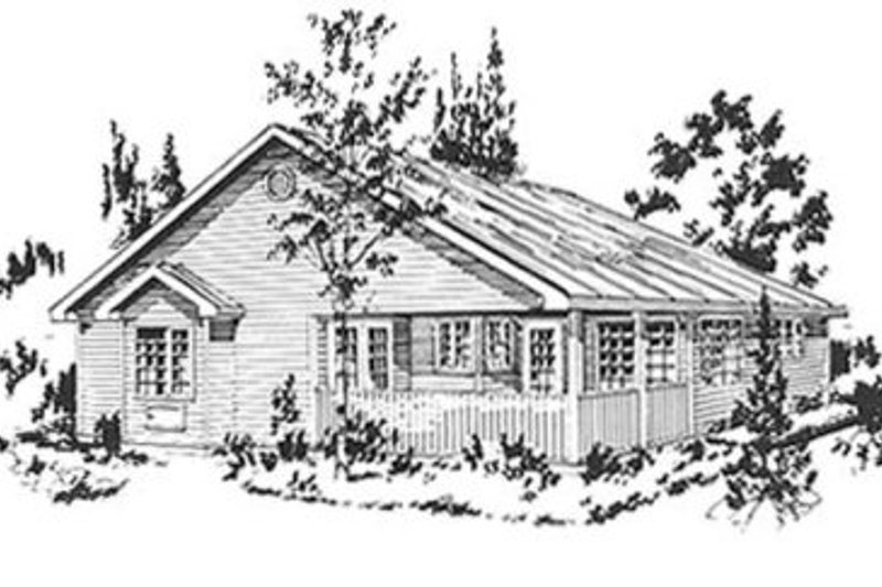 Dream House Plan - Ranch Exterior - Front Elevation Plan #18-9221