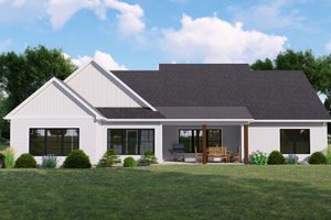 Exterior - Rear Elevation for Farmhouse House Plan #1064-124 - 4 bed, 2.5 bath