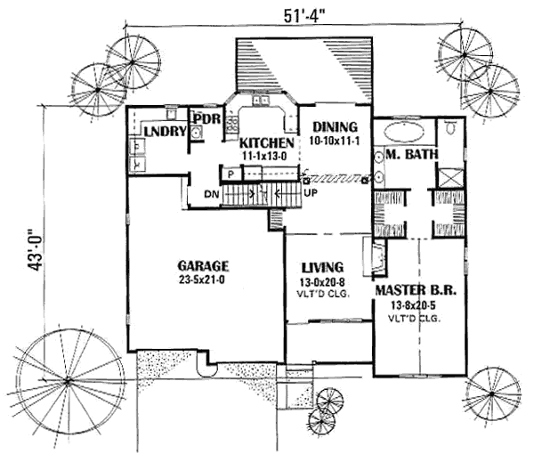 Traditional Floor Plan - Main Floor Plan #50-215