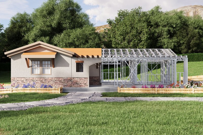 Architectural House Design - Exterior - Front Elevation 8 for Mediterranean House Plan #1106-111 - 3 bed, 1 bath