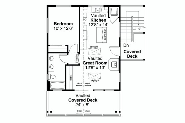Craftsman Floor Plan - Upper Floor Plan #124-1247