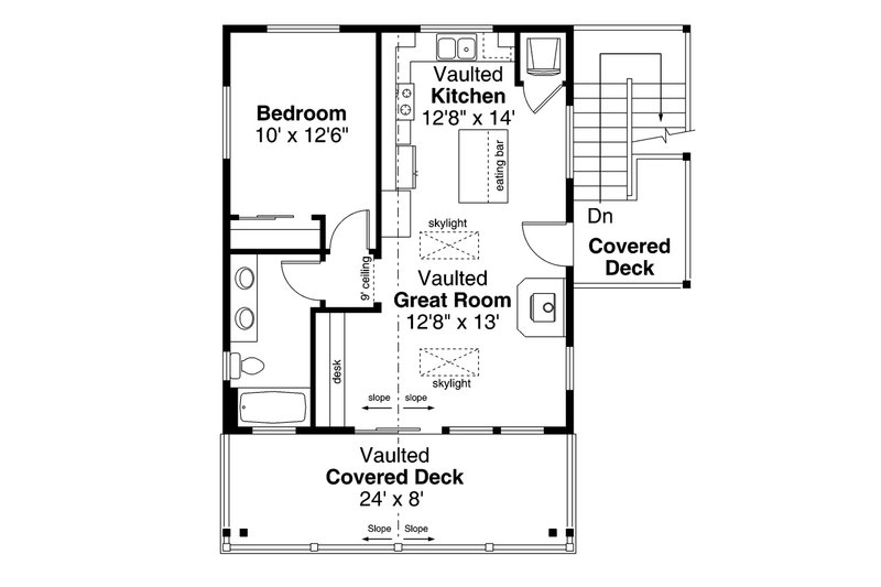 Architectural House Design - Floor Plan - Upper Floor for Craftsman House Plan #124-1247 - 1 bed, 1.5 bath