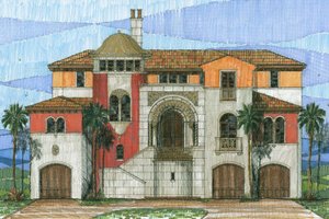 Mediterranean Exterior - Front Elevation Plan #426-1