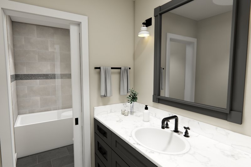 House Blueprint - Interior - Bathroom for Bungalow House Plan #51-1352 - 4 bed, 2.5 bath