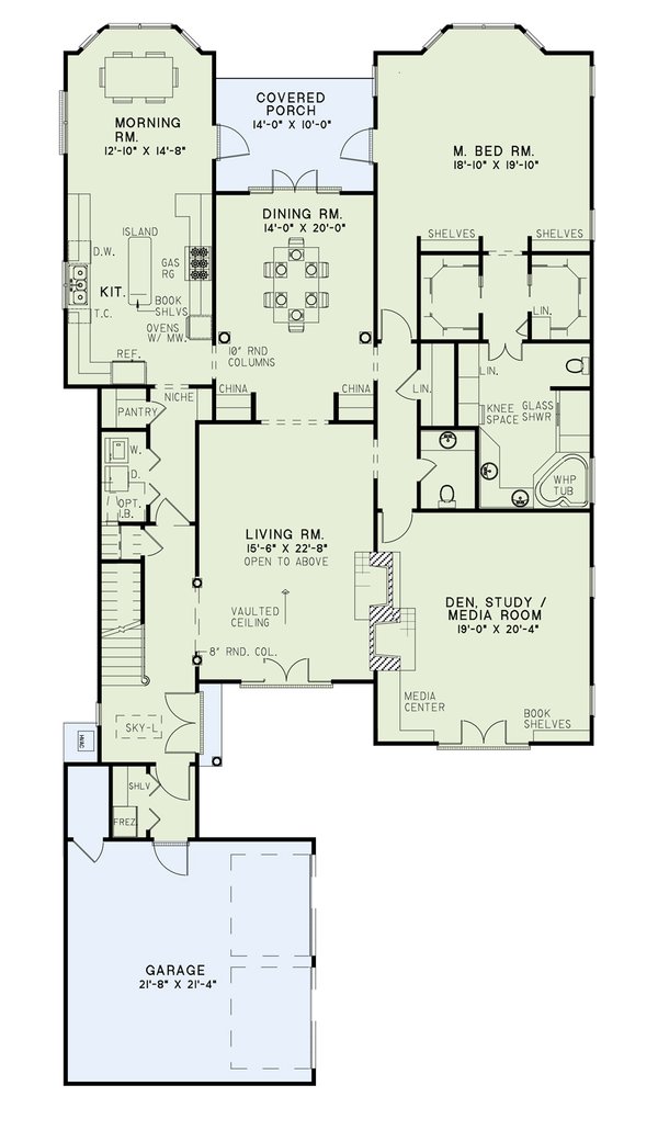 House Design - European Floor Plan - Main Floor Plan #17-202