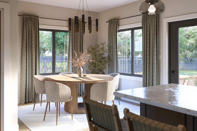 House Blueprint - Interior - Dining Room for Traditional House Plan #455-553 - 3 bed, 2.5 bath