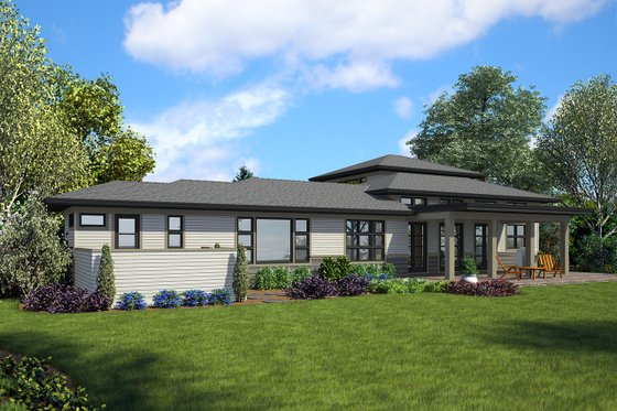 Exterior - Rear Elevation for Craftsman House Plan #48-941 - 3 bed, 3.5 bath