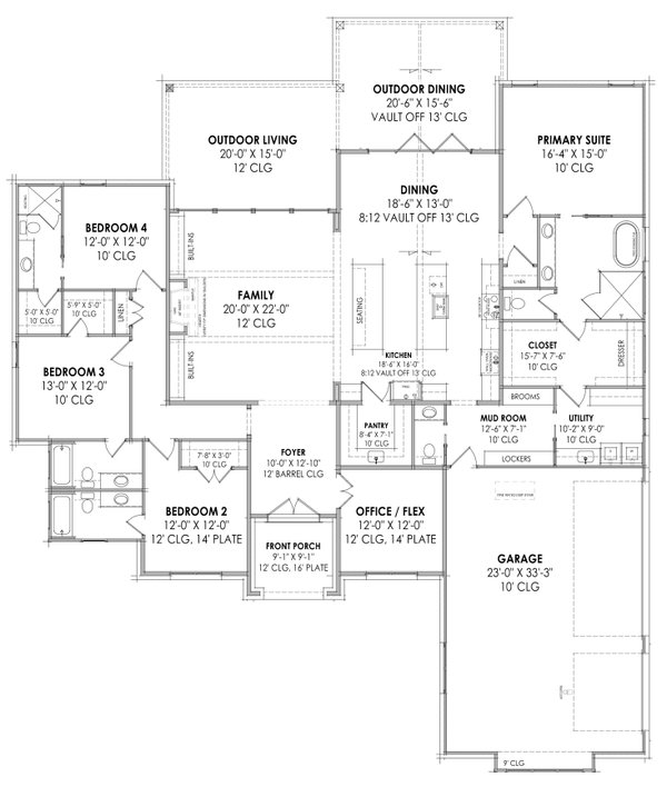 European Floor Plan - Main Floor Plan #1096-52