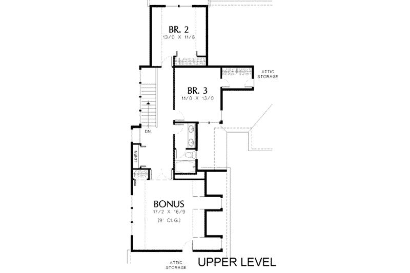Home Plan - Floor Plan - Upper Floor for European House Plan #48-145 - 5 bed, 3.5 bath