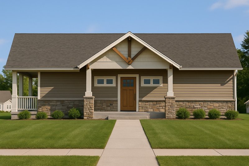 Dream House Plan - Craftsman Exterior - Front Elevation Plan #112-306