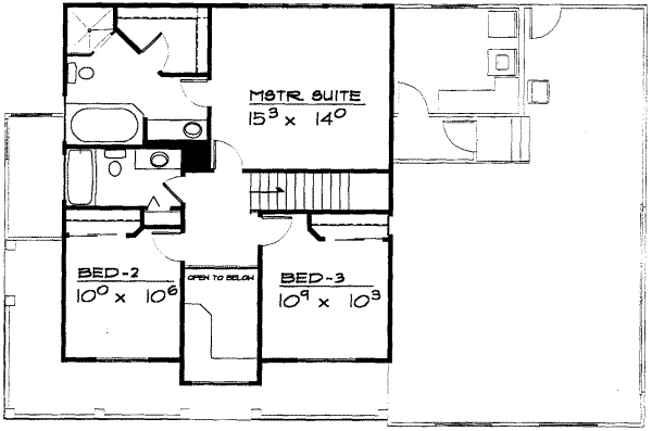 Country Floor Plan - Upper Floor Plan #308-139