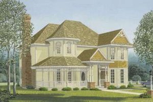 House Blueprint - Victorian Exterior - Front Elevation Plan #410-107