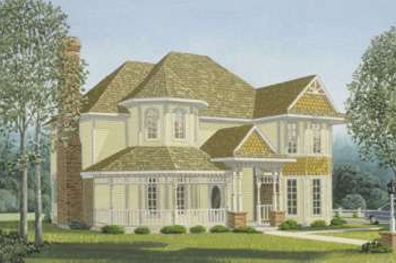 Architectural House Design - Victorian Exterior - Front Elevation Plan #410-107