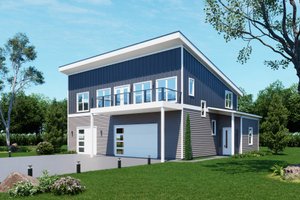 Exterior - Front Elevation 3 for Contemporary House Plan #932-1368 - 3 bed, 2.5 bath