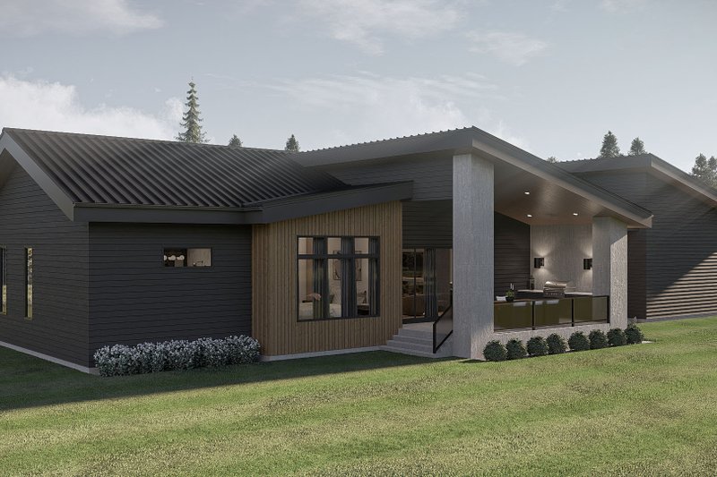 House Blueprint - Exterior - Other Elevation 1 for Modern House Plan #455-771 - 3 bed, 2.5 bath