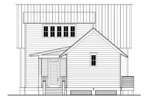 Exterior - Rear Elevation for Beach House Plan #443-5 - 3 bed, 4 bath