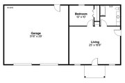 Traditional Style House Plan - 1 Beds 1 Baths 780 Sq/Ft Plan #124-995 
