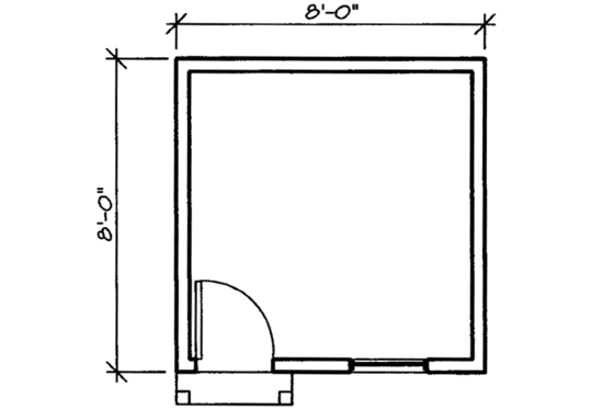 Floor Plan - Main Floor for Cottage House Plan #23-469, 0 bath