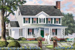House Blueprint - Country Exterior - Front Elevation Plan #137-378