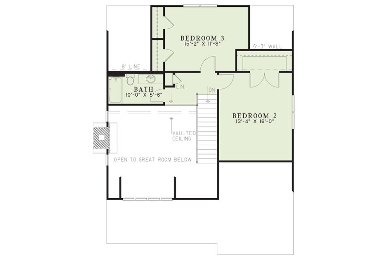 Architectural House Design - Floor Plan - Upper Floor for Country House Plan #17-3464 - 3 bed, 2.5 bath