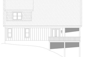 Exterior - Rear Elevation for Traditional House Plan #932-509 - 3 bed, 2.5 bath