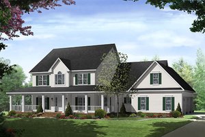 Country Exterior - Front Elevation Plan #21-269