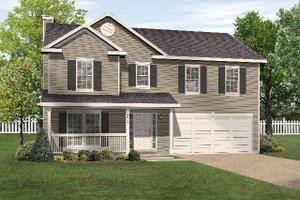 Architectural House Design - Country Exterior - Front Elevation Plan #22-208