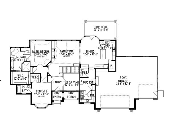 House Plan Design - European Floor Plan - Main Floor Plan #920-60