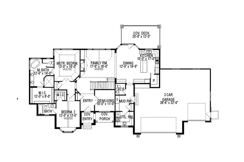 Dream House Plan - Floor Plan - Main Floor for European House Plan #920-60 - 6 bed, 5.5 bath
