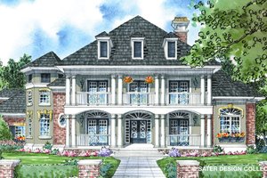 Southern Exterior - Front Elevation Plan #930-270