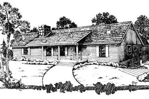 Ranch Exterior - Front Elevation Plan #10-129