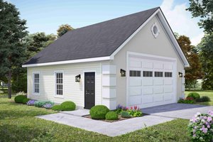 House Blueprint - Southern Exterior - Front Elevation Plan #932-1397