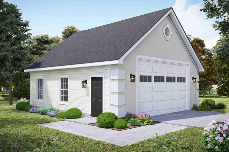 House Blueprint - Southern Exterior - Front Elevation Plan #932-1397